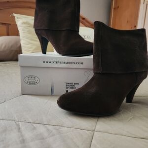 Steve Madden Dark Brown Ankle Booties